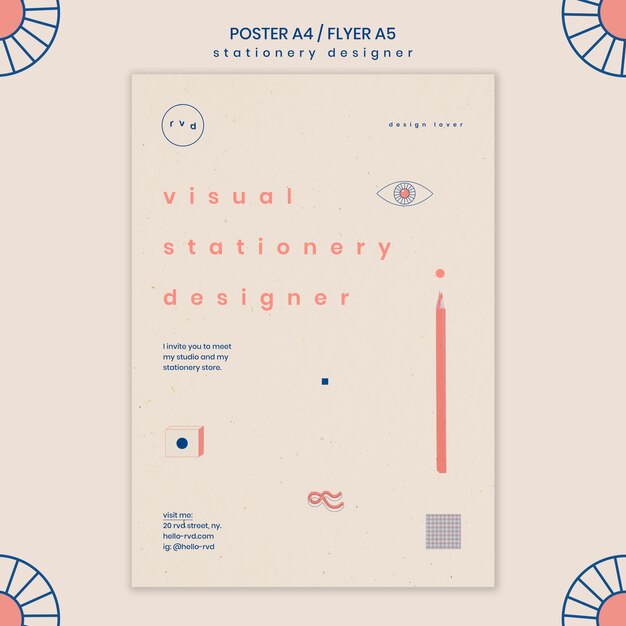 Modelo de cartaz minimalista