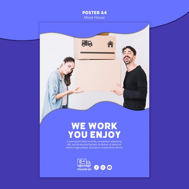 Modelo de cartaz - mover casa