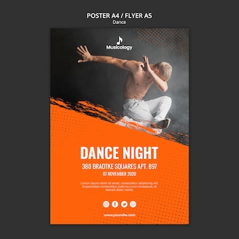 Modelo de cartaz - musicologia de noite de dança