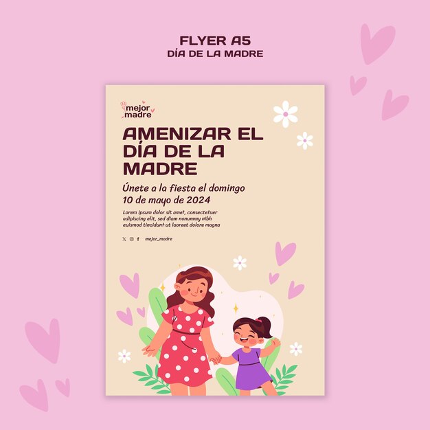 Modelo de cartaz para a celebração do Dia da Mulher