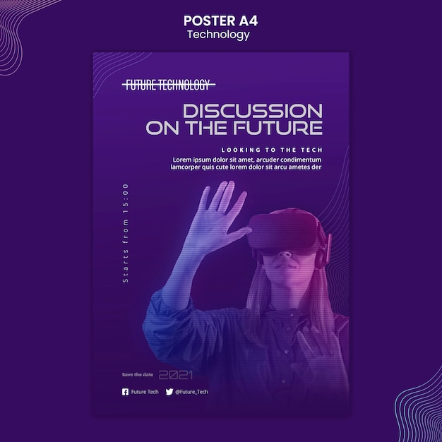 Modelo de cartaz - realidade virtual