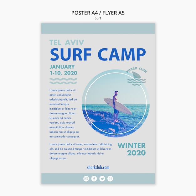 Modelo de cartaz - surf