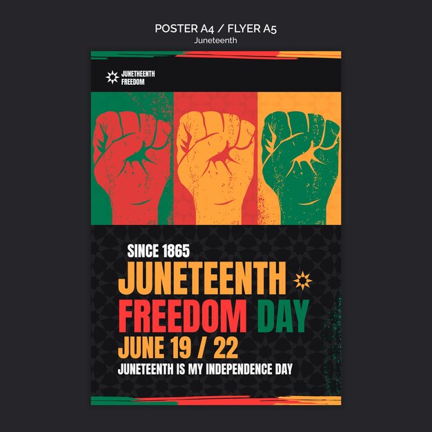 Modelo de cartaz vertical para a celebração do décimo primeiro dia de Junho