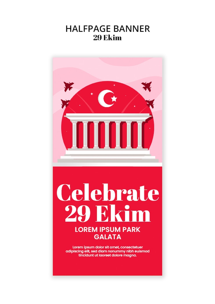 PSD grátis modelo de celebração de 29 ekim