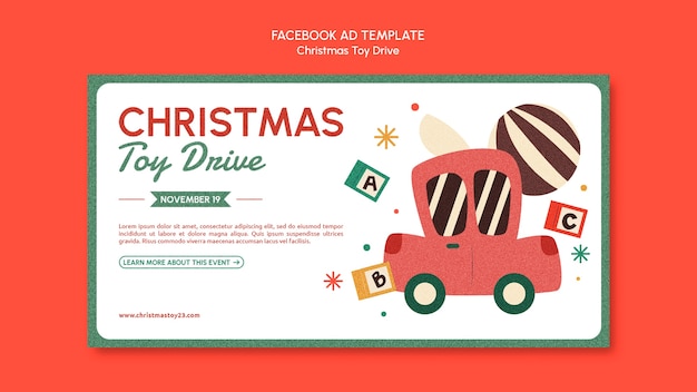 PSD grátis modelo de celebração de natal no facebook