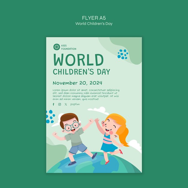 Modelo de celebração do Dia Mundial da Criança