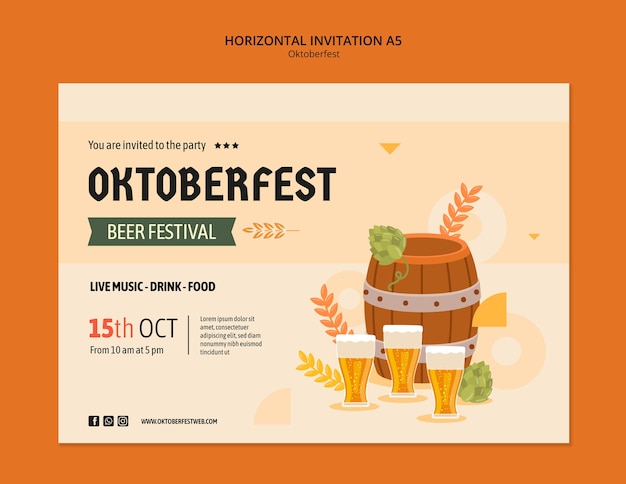 Modelo de celebração do Oktoberfest