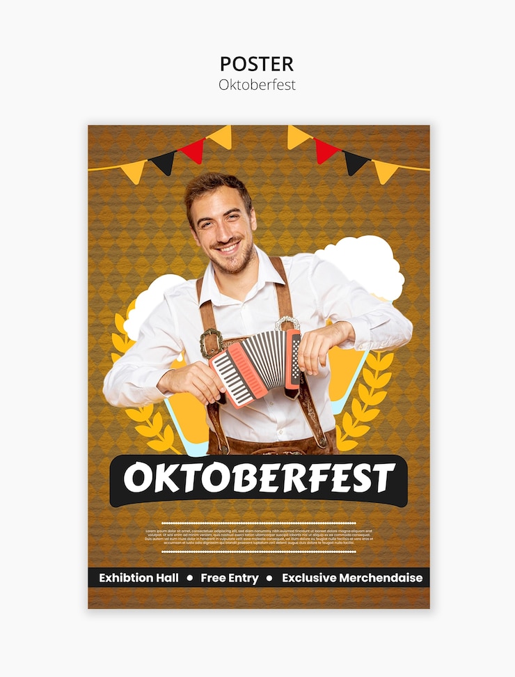 PSD grátis modelo de celebração do oktoberfest