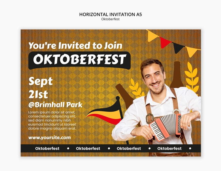 PSD grátis modelo de celebração do oktoberfest