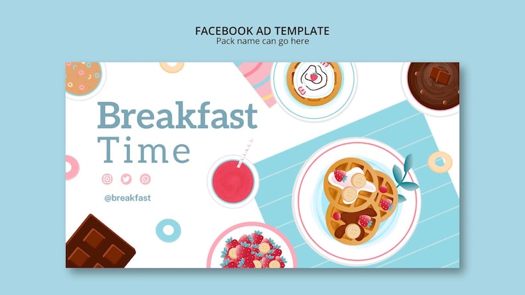 PSD grátis modelo de comida doce de design plano