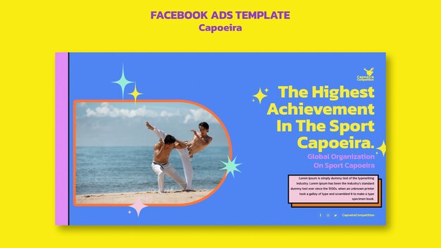 Modelo de competição de capoeira no Facebook