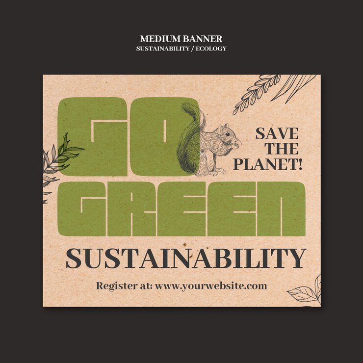 PSD grátis modelo de conceito ecológico