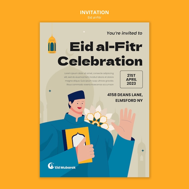 Modelo de convite para celebração do Eid al fitr