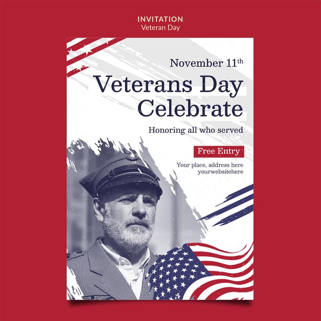 Modelo de convite para comemoração do Dia dos Veteranos