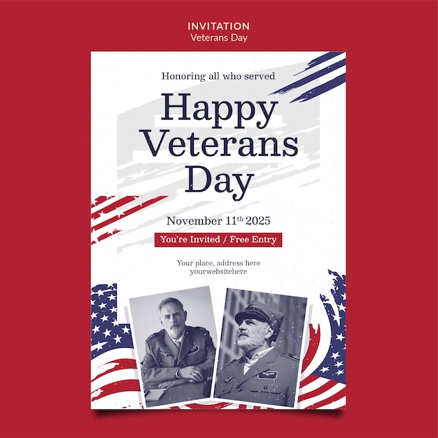 Modelo de convite para comemoração do Dia dos Veteranos