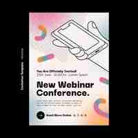 PSD grátis modelo de convite para webinar