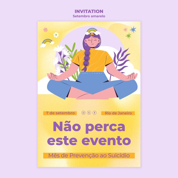 modelo de convite setembro amarelo