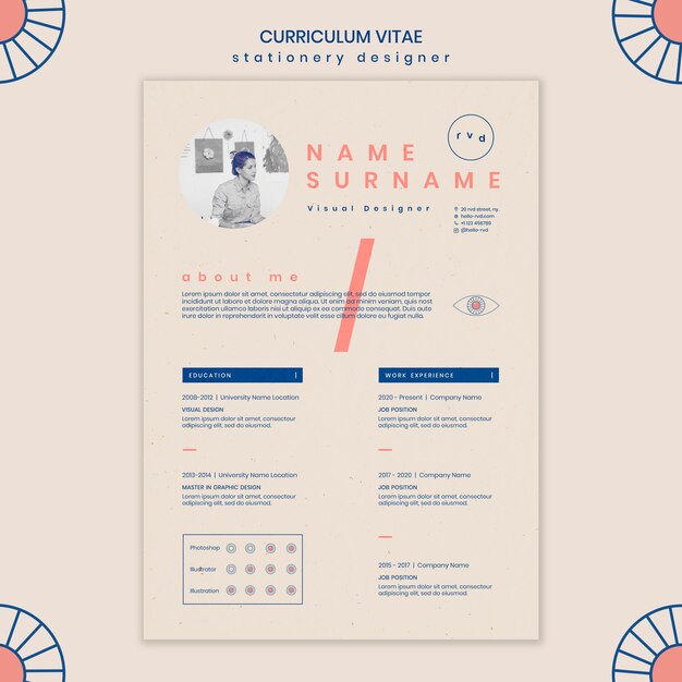 Modelo de curriculum vitae minimalista