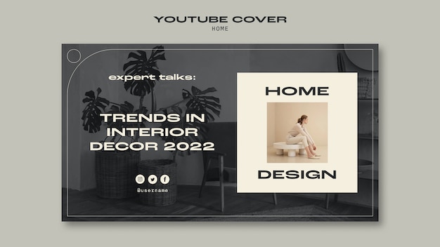 Modelo de decoração para casa de design plano