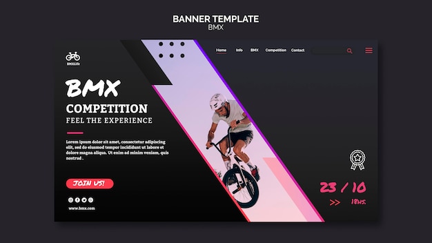 Modelo de design de banner bmx