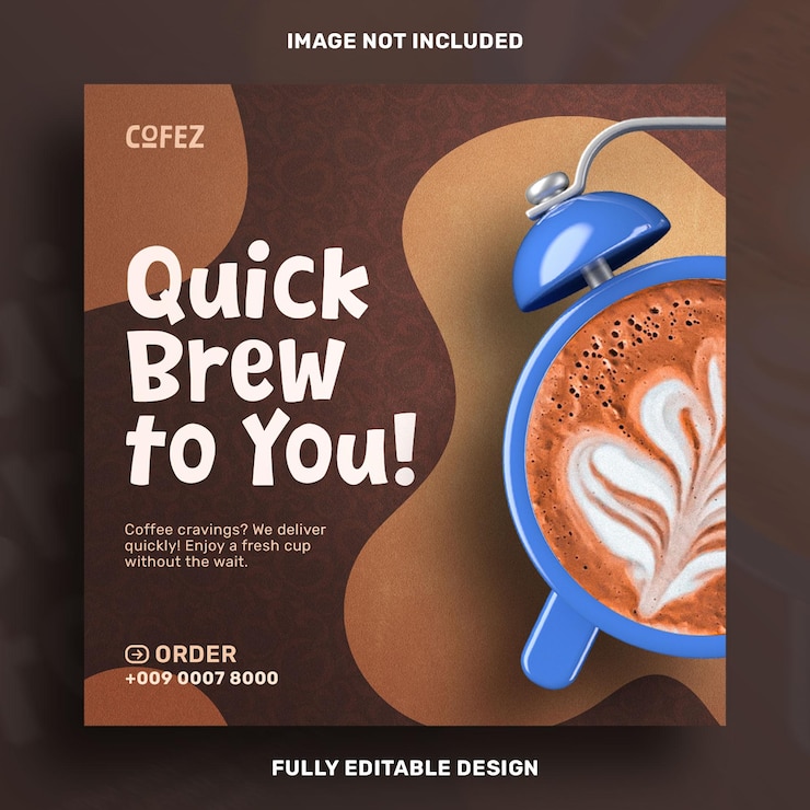 PSD grátis modelo de design de banner de café para redes sociais