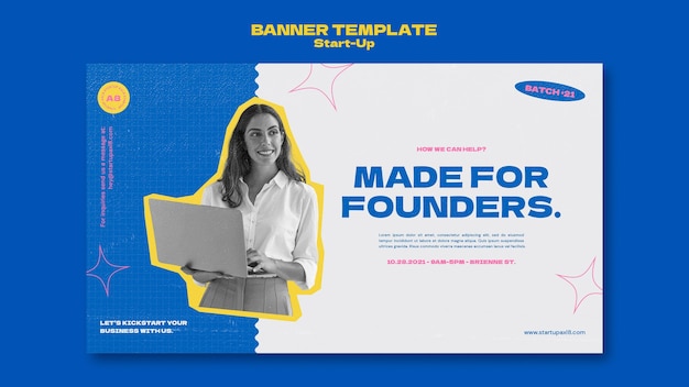 Modelo de design de banner de inicialização