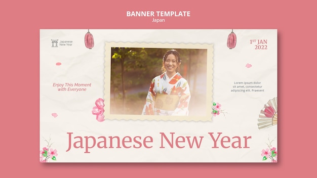 Modelo de design de banner para o japão