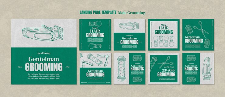 PSD grátis modelo de design de barbearia