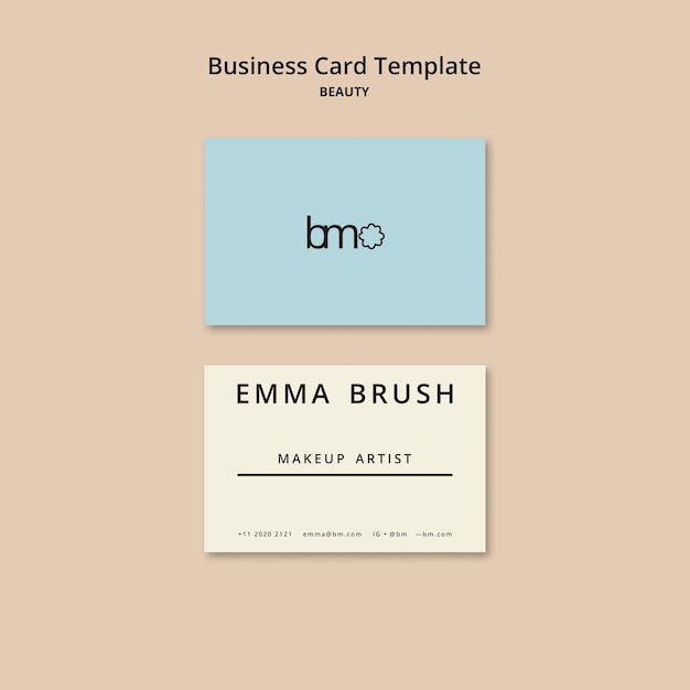 Modelo de design de cartão de negócios de beleza
