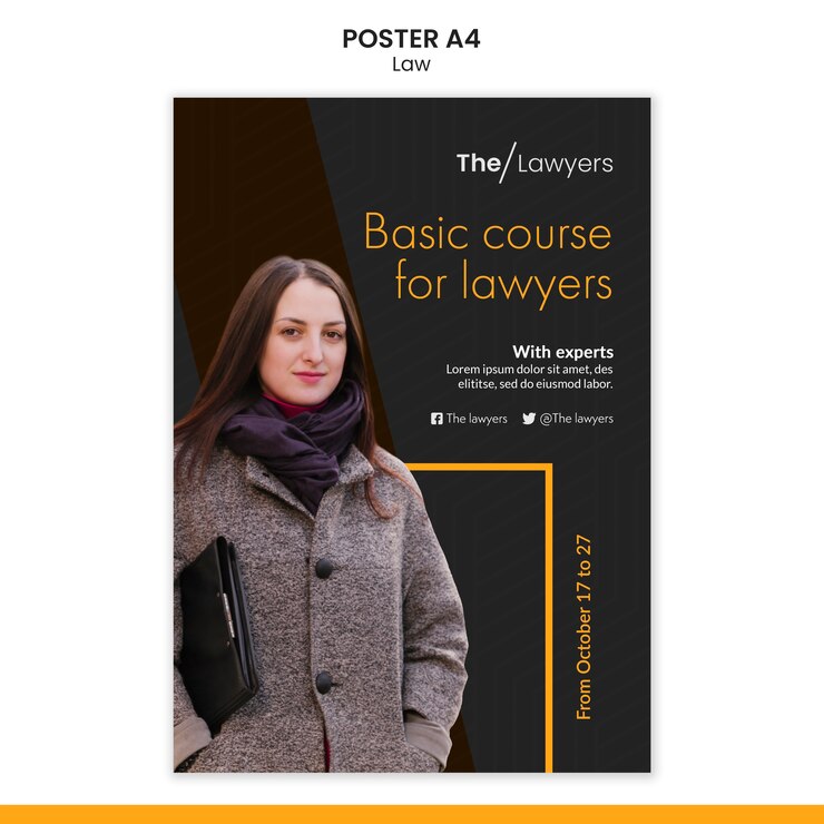 PSD grátis modelo de design de cartaz de lei