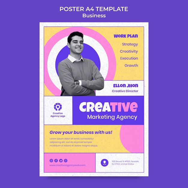 Modelo de design de cartaz de negócios