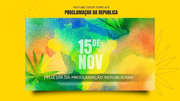 PSD grátis modelo de design de design plano do dia da independência do brasil