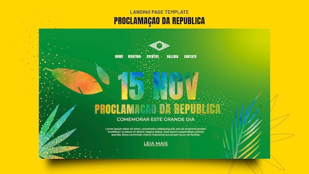 PSD grátis modelo de design de design plano do dia da independência do brasil