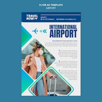 Modelo de design de folheto de aeroporto