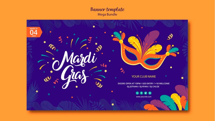 PSD grátis modelo de design de folheto para carnaval