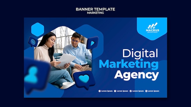 Modelo de design de marketing gradiente