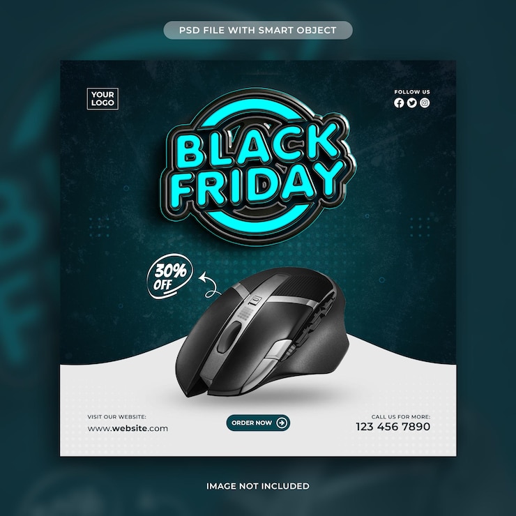 PSD grátis modelo de design de postagem de mídia social de super venda de sexta-feira negra