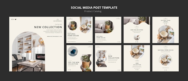 Modelo de design de postagens de instagram de catálogo de produtos