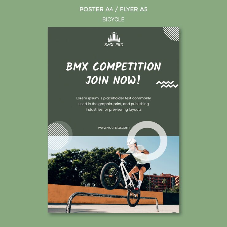PSD grátis modelo de design de pôster de bicicleta