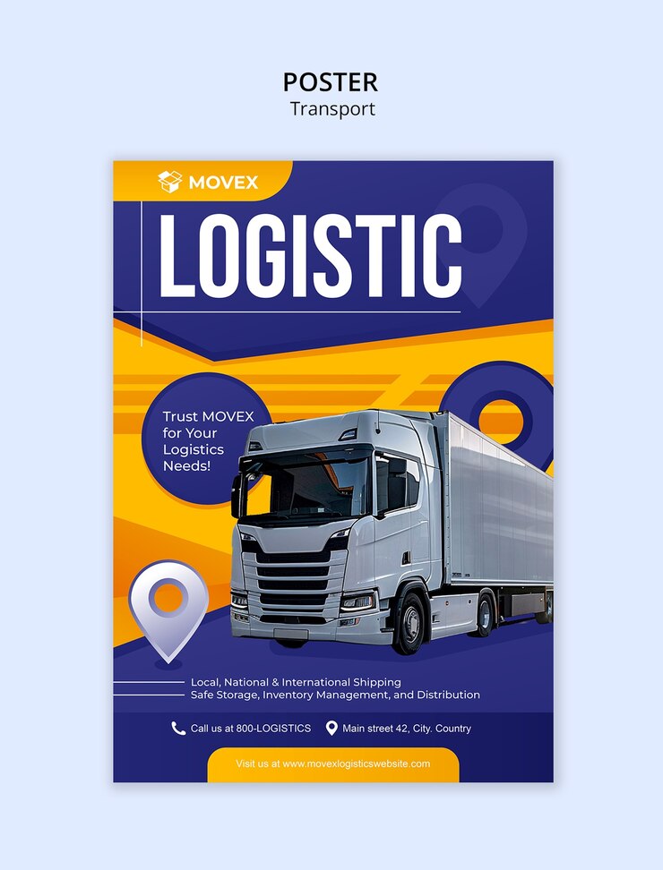 PSD grátis modelo de design de pôster de transporte