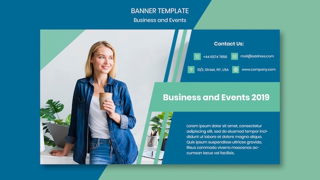 Modelo de design do banner para evento de negócios