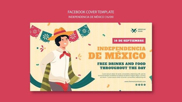 Modelo de design do dia da independência mexicana