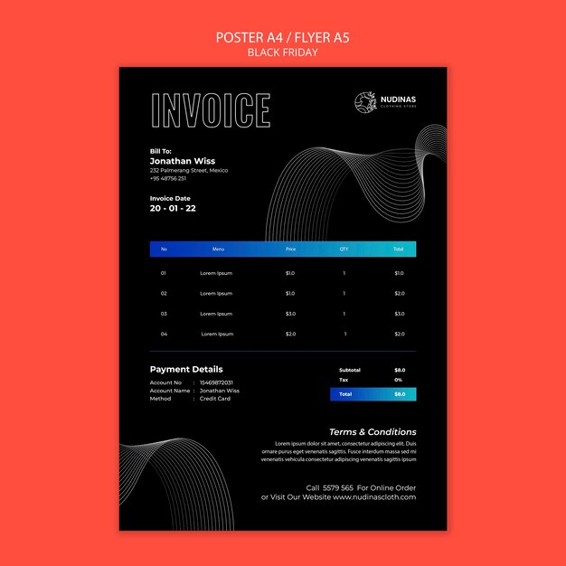 Modelo de design plano de sexta-feira negra
