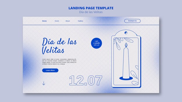 Modelo de design plano dia de la velitas