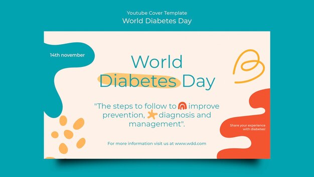 Modelo de design plano do dia mundial da diabetes