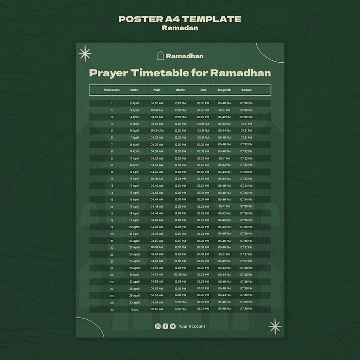 PSD grátis modelo de design plano do ramadã