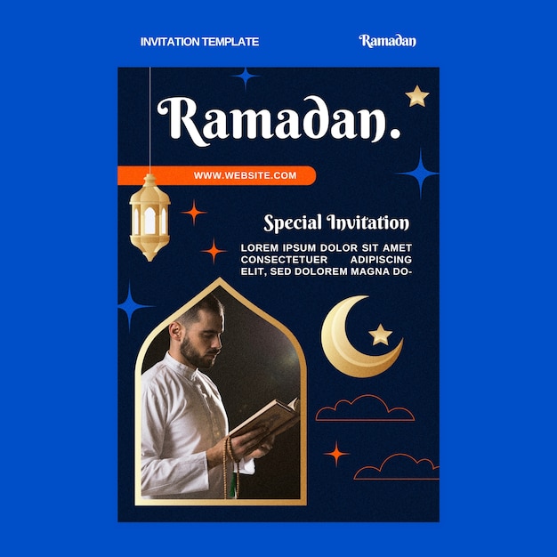 PSD grátis modelo de design plano do ramadã