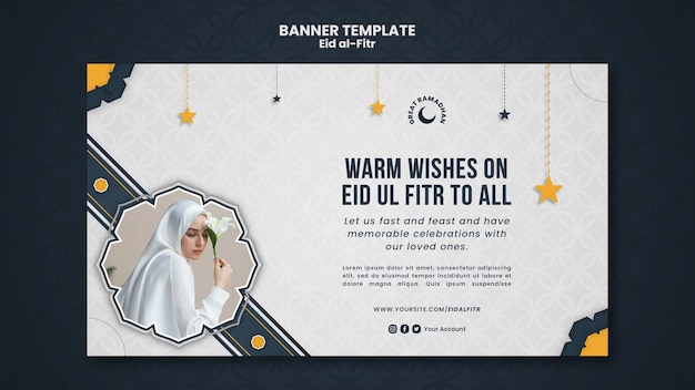 Modelo de design realista eid al-fitr