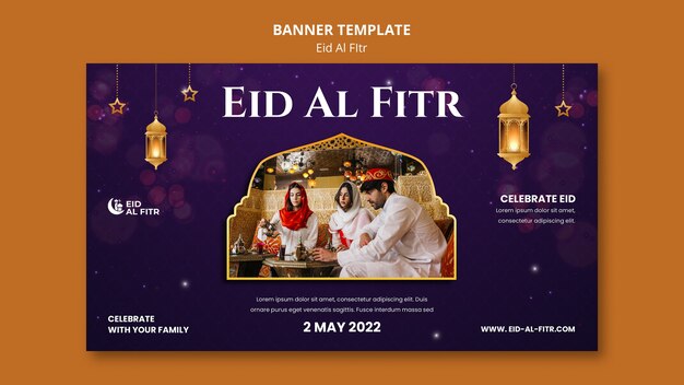 Modelo de design realista eid al-fitr