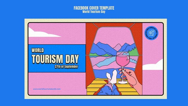 Modelo de dia mundial do turismo de design plano